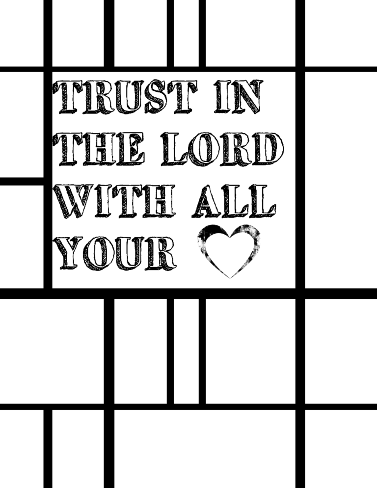 Trust in the Lord Coloring Page – Alex Becker